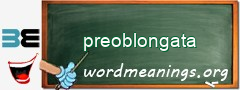 WordMeaning blackboard for preoblongata